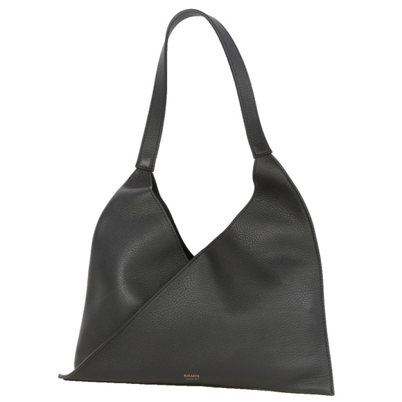 KHAITE Sara Black Leather Slouchy Small Tote Shoulder Bag - Picture 1 of 10